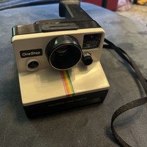 Vtg Polaroid One Step Land Camera Strap Untested Rainbow Stripe Missing  Button - $17.32