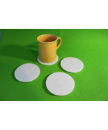 Felt Coasters Simple Shape Circle Felt Set of 4 NEW FELT 6mm - $6.59