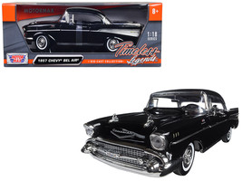 1957 Chevrolet Bel Air Hardtop Black &quot;Timeless Classics&quot; 1/18 Diecast Mo... - $67.69