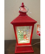 Holiday Time Red LED Water Lantern Santa Claus Christmas Tree Snow - £27.36 GBP