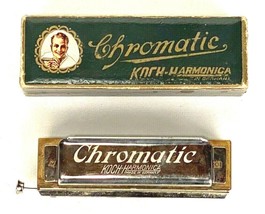 Vintage Chromatic Koch Harmonica In Case Made In Germany  - $46.74