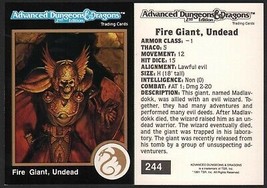 1991 TSR AD&amp;D Gold Border Card #244 Dungeons &amp; Dragons Fantasy Art Undead Giant - £5.61 GBP