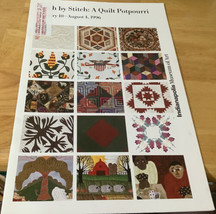 Stitch By Stitch: A Quilt Potpourri 1996 Indianapolis Museum Of Art - £18.51 GBP