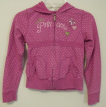 Girls Disney Princess Pink with Pink Dots Long Sleeve Hooded Sweatshirt ... - £7.95 GBP