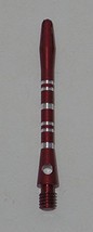 Striped Red Aluminum Dart Shafts - 3 Sets, 2BA Ex-Dart Short , AR1 - $6.95