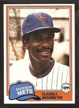 1981 Topps # 151 New York Mets Claudell Washington nr mt - £0.39 GBP