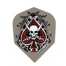 1 Set of 3 Dart Flights - 4008 - Dimplex Skull Spade Standard Double Thi... - €2,05 EUR