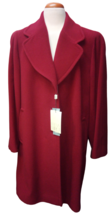 Jacket Woman Fabric Pure Wool oversize Large Winter Red Elena Miro &#39; 43F - £139.74 GBP+