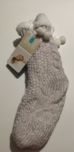 NEW Fuzzy Long Shimmer Slippers Socks Non Skid Sequin Women&#39;s Sizes 6-7.5 Pink - £8.70 GBP