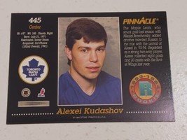Alexei Kudashov Toronto Maple Leafs 1993 - 1994 Pinnacle Rookie Card #445 - £0.77 GBP