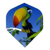 1 Set of 3 Dart Flights - Azc-2 - Amazon Toucan Cartoon Standard Flights - £2.20 GBP