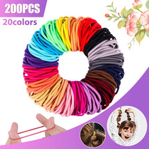 200Pcs Women Girl Hair Band Ties Rope Ring High Elastic Hairband Ponytail Holder - £15.27 GBP