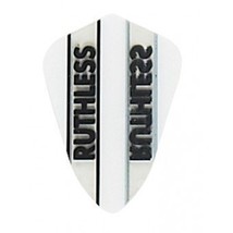 5 Sets of 3 Dart Flights - 1941 - Ruthless White Clear Panel Fan Tail Double ... - $7.50