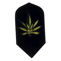 5567 - Black Gold Pot Leaf Marijuana Cannabis - 1 Set of 3 - Poly Slim Shaped... - £2.35 GBP