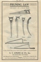 Atkins Pruning Saws &amp; Hubbard Spencer Bartlett Lawn Mowers1909 Magazine Ad - £14.24 GBP