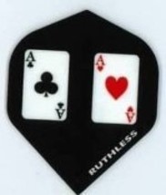 Ruthless Double Thick Standard Wide Size Dart Flights 1 Set of 3 Flights Aces... - £2.42 GBP