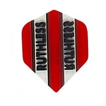 5 Sets of 3 Dart Flights - 1962 - Ruthless Red Clear Panel Mini Standard... - $7.50