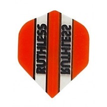 5 Sets of 3 Dart Flights - 1707 - Ruthless Orange Clear Panels Double Thick S... - $7.49