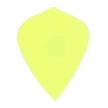 1 Set of 3 Dart Flights - Neon Yellow Kite Shape Poly Flights - £2.35 GBP