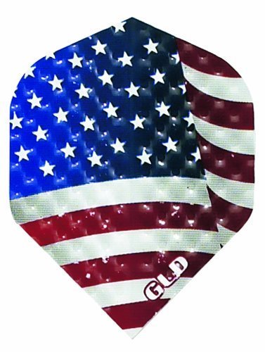 1 Set of 3 Dart Flights - 30-9082 - Dimplex USA Flag Standard Double Thi... - $2.25