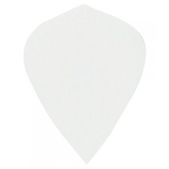 1 Set of 3 Dart Flights - White Kite Shape Poly Flights - $2.95