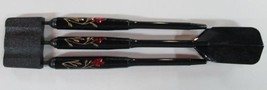 Hand Painted Etched 16G Red Flower Soft Tip Dart Set Shafts Tips Flights Dart... - $14.95