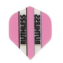 3 Sets of 3 Dart Flights - 1708 - Ruthless Pink Clear Panels Double Thic... - $5.50