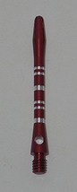 Striped Red Aluminum Dart Shafts - 3 Sets, 2BA Medium, AR1 - £4.15 GBP