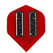 1 Set of 3 Dart Flights - 2000 - Pentathlon Red Clear Panels Standard Double ... - $2.95