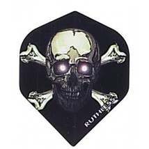 3 Sets of 3 Dart Flights - 1729 - Ruthless Skull Cross Bones Double Thick Sta... - £4.33 GBP