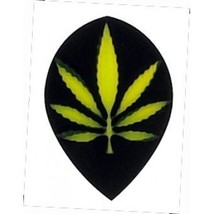 3567 - Black Gold Pot Leaf Marijuana Cannabis - 5 Sets of 3 - Poly Tear Drop ... - £5.99 GBP