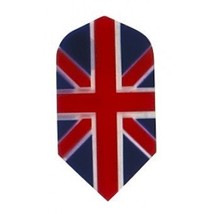 1 Set of 3 Dart Flights - 5508 - Union Jack British Flag Slim Poly Flights - £2.35 GBP