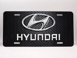 Hyundai Inspired Art On Mesh Flat Aluminum License Tag Plate * Unused Return - £10.60 GBP