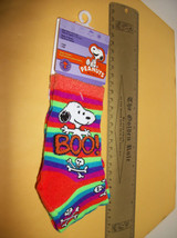 Peanuts Gang Snoopy Girl Socks Pair Youth Footwear Boo Halloween Foot Wear Skull - £2.22 GBP