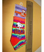 Peanuts Gang Snoopy Girl Socks Pair Youth Footwear Boo Halloween Foot We... - $3.88 CAD