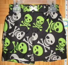 Fashion Gift Baby Clothes 18M Op Black Green Skull Bone Bathing Suit Swim Trunks - £9.70 GBP