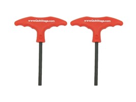 PAIR OF QUIK STAGE 5/16&quot; X 6 1/2&quot; LONG T-HANDLES HEX KEY WRENCH. FREE SH... - £9.94 GBP