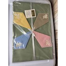 Garden State Flairspun 458 Yorke 44 Sq Tablecloth 4 Napkins All Rayon Pr... - $150.00
