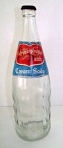 PA Dutch Soda Cream Bottle Clear Glass Krim Beverage Vtg Pop 30 oz Label Lebanon - £15.53 GBP