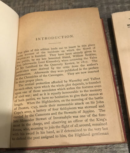 Waverley By Sir Walter Scott TIS Sixty Years Since 3rd Edition Red leather Item image 5