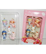 STRAWBERRY SHORTCAKE CHRISTMAS TREE ORNAMENTS 5 PIECE DOLLS PETS MINT IN BOX - $18.98