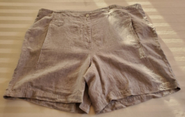 NWT J Jill Love Linen Gray Pewter White Shorts Size 22W - £15.57 GBP