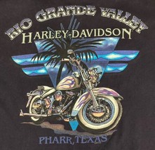 Vintage Harley Davidson Rio Grande Valley Pharr TX T-Shirt XL USA Made Palm Tree - £50.49 GBP