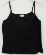 Womens Faded Glory Stretch Black Spaghetti Strap Top Size XL - £8.07 GBP