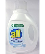 All With Stainlifters Liquid Laundry Detergent, Free And Clear, 36 fl oz... - £17.84 GBP