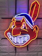 New Cleveland Indians Light Neon Sign 24&quot; with HD Vivid Printing Technology - £204.46 GBP