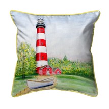 Betsy Drake Chincoteague Lighthouse VA Small Indoor Outdoor Pillow 12x12 - £39.77 GBP