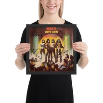 Kiss Framed Reprint Signed Love Gun Album Framed Reprint - £63.14 GBP
