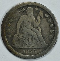 1856 Seated Liberty circulated silver dime F details - $27.50