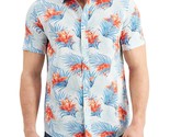 Sun + Stone Men&#39;s Linen Blend Diffused Tropical Shirt Multicolor Size Me... - $19.97